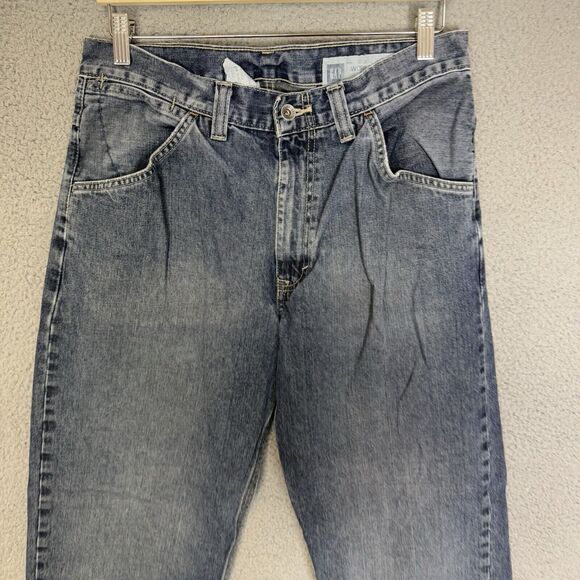 GAP Worker Jeans Mens 32x31 Blue Baggy Wide Leg Fade Skater Y2K Loose - Picture 2 of 10